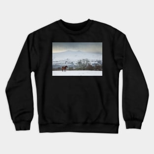 Pen y Fan and Corn Du from Mynydd Illtyd, Brecon Beacons National Park Crewneck Sweatshirt